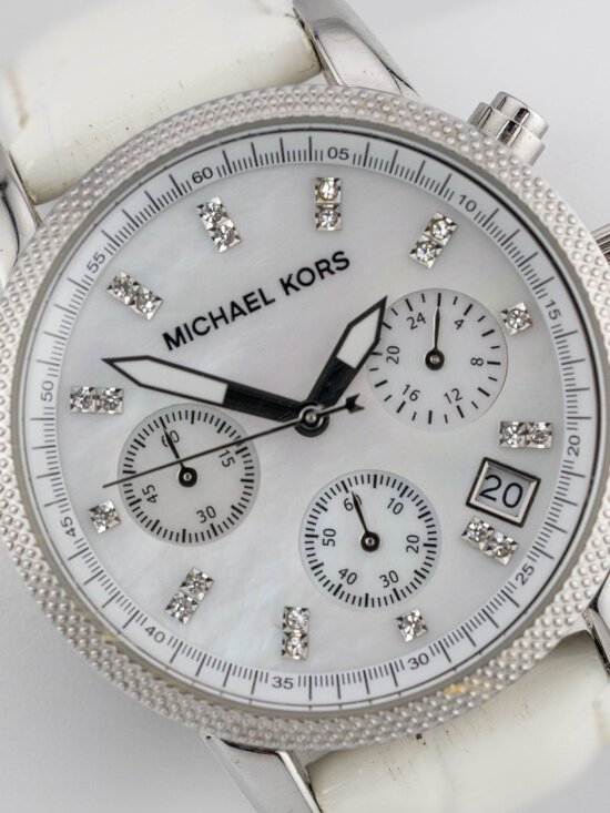 Michael Kors MK-5049 Genuine Leather Band Quartz Analog Women\'s Watch New Batter main image 6